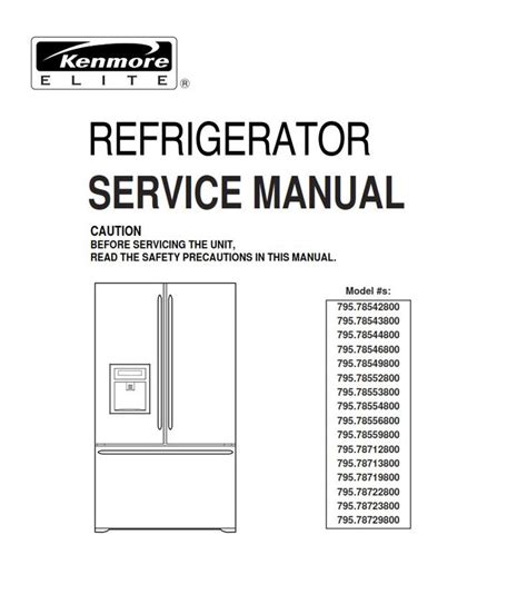 Kenmore 795. . Kenmore elite refrigerator manual pdf